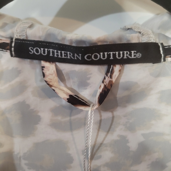 Southern Couture quarter zip wind breaker pullover leopard print size small - Picture 11 of 15